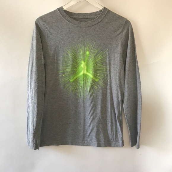 Jordan Jumpman graphic tee shirt gray/green XL - Picture 3 of 8